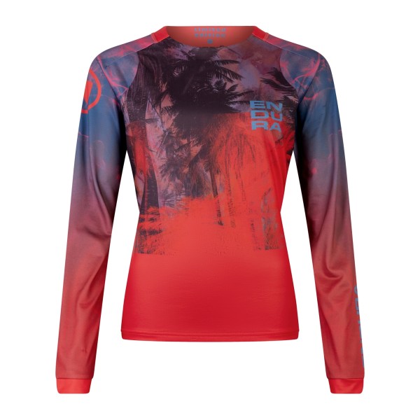 Endura Damen Tropical T-Shirt LTD langarm - Granatapfel